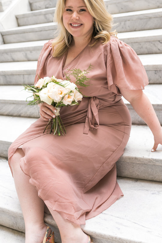 Lillie Dress in Dusty Rose