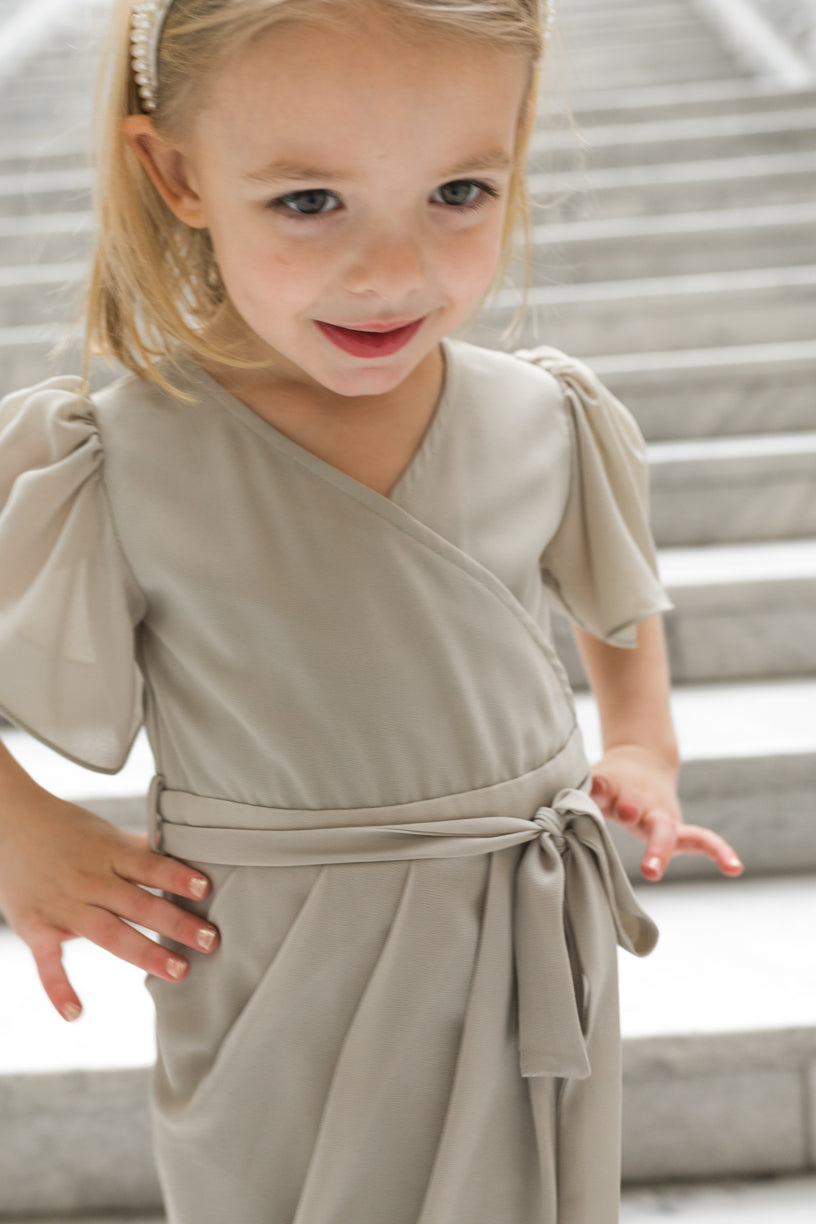 Mini Lillie Dress in Silver Sage - FINAL SALE