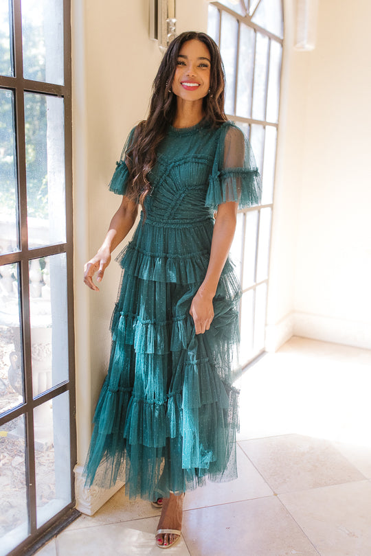 Whimsical Dress in Emerald