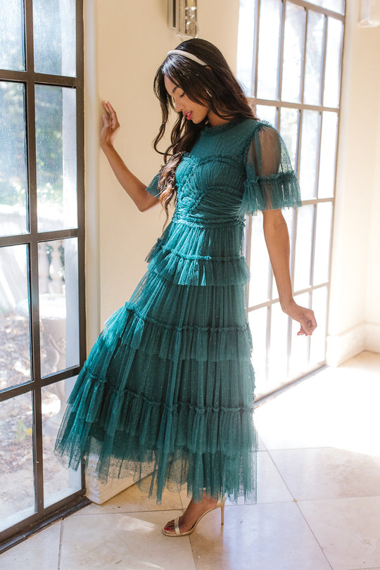 Whimsical Dress in Emerald