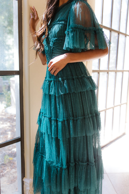 Whimsical Dress in Emerald