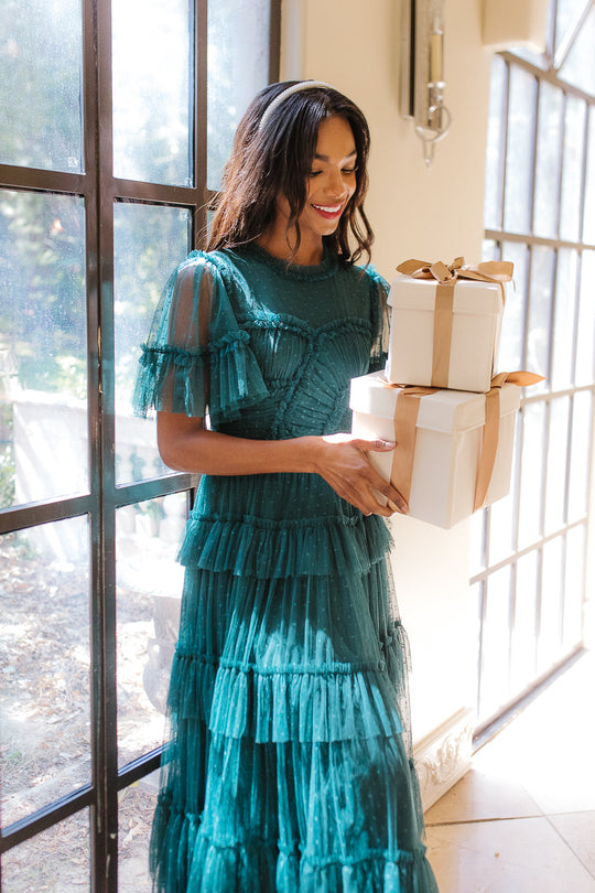 Whimsical Dress in Emerald