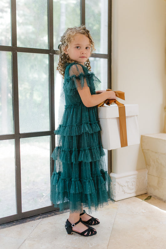 Mini Maxi Whimsical Dress in Emerald