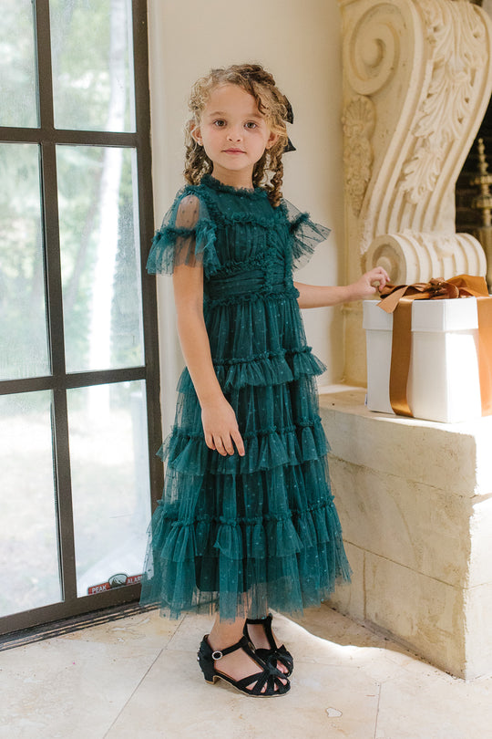 Mini Maxi Whimsical Dress in Emerald