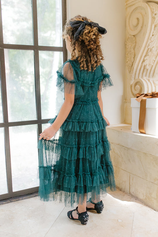 Mini Maxi Whimsical Dress in Emerald