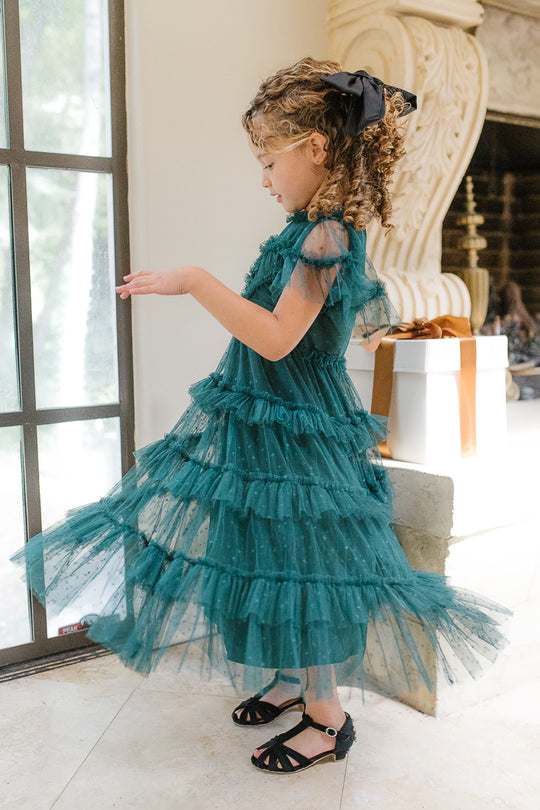 Mini Maxi Whimsical Dress in Emerald