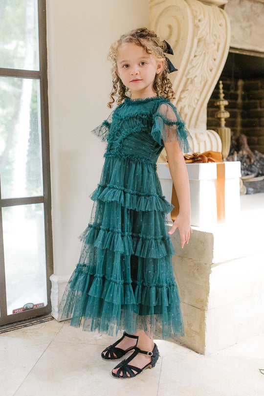 Mini Maxi Whimsical Dress in Emerald