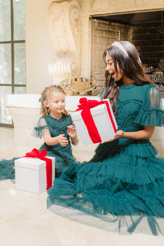 Mini Maxi Whimsical Dress in Emerald