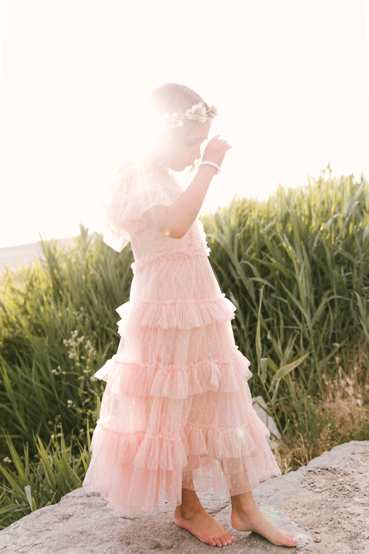 Mini Whimsical Maxi Dress in Blush