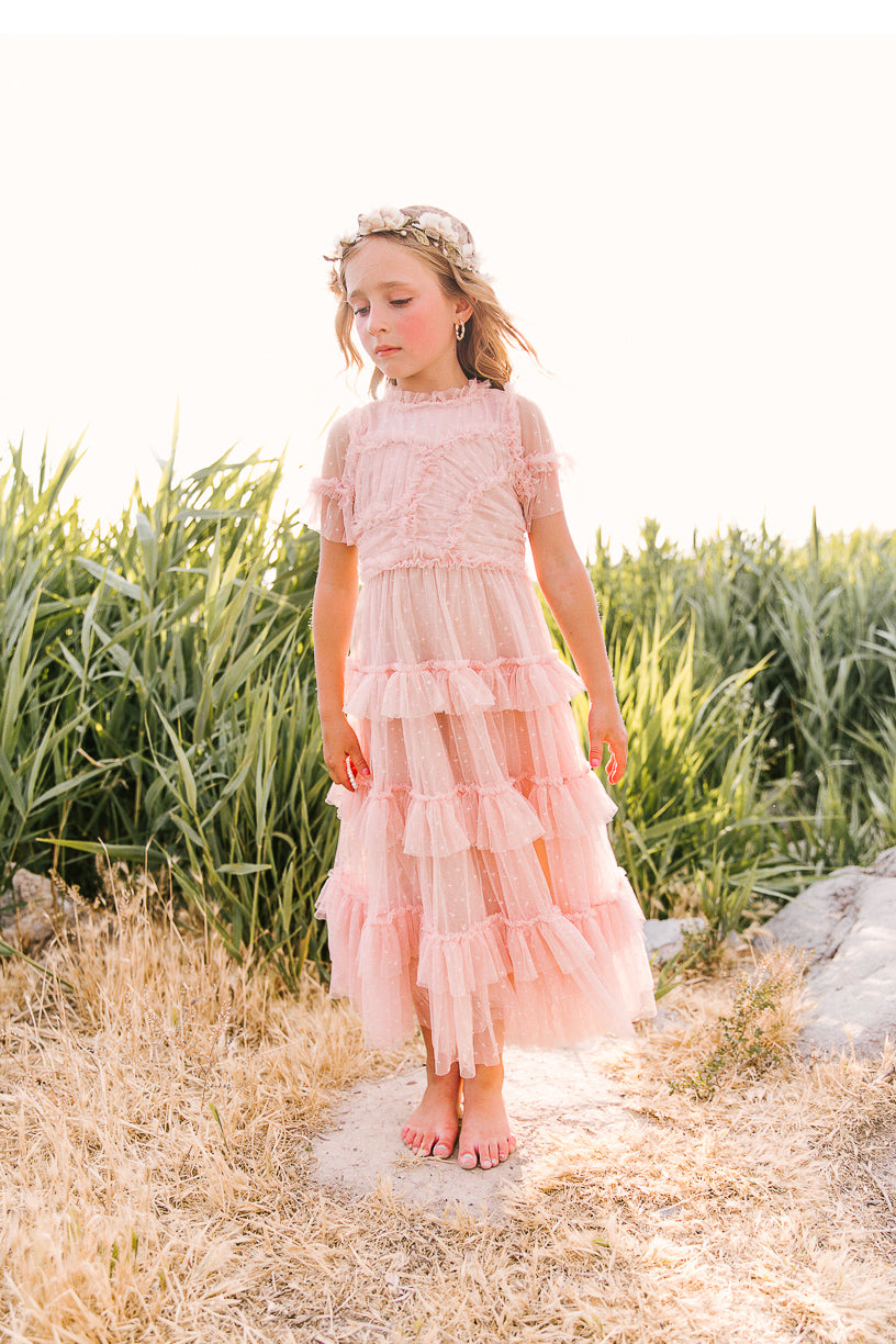 Mini Whimsical Maxi Dress in Blush