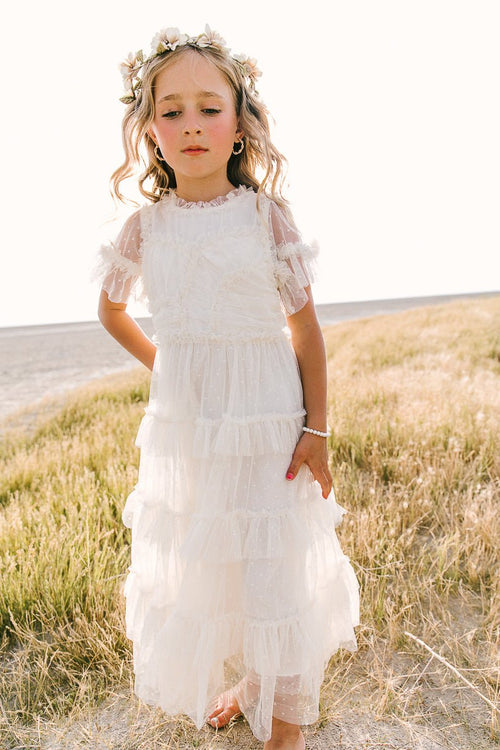 Mini Maxi Whimsical Dress in White
