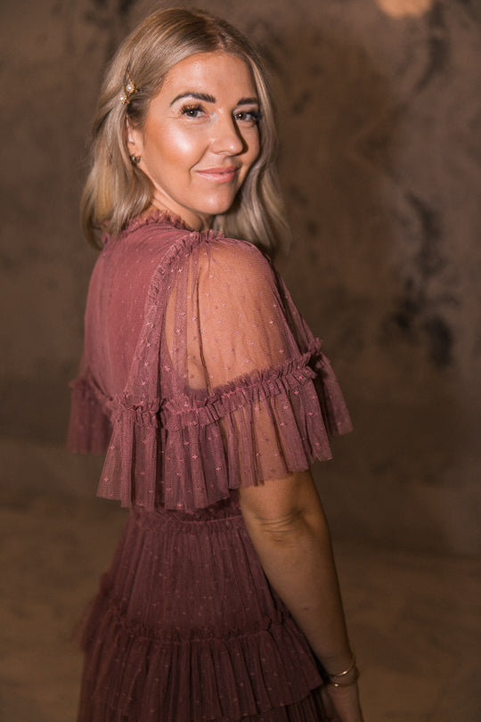 Whimsical Dress in Mulberry