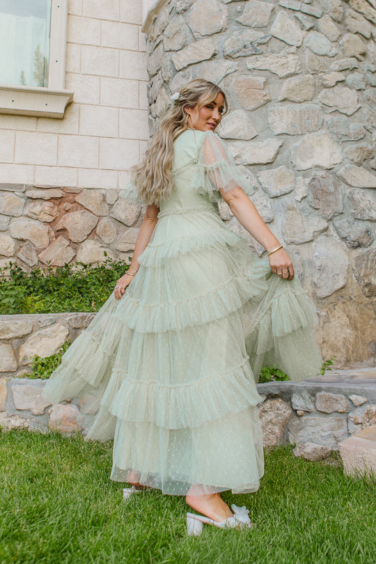 Whimsical Dress in Sage