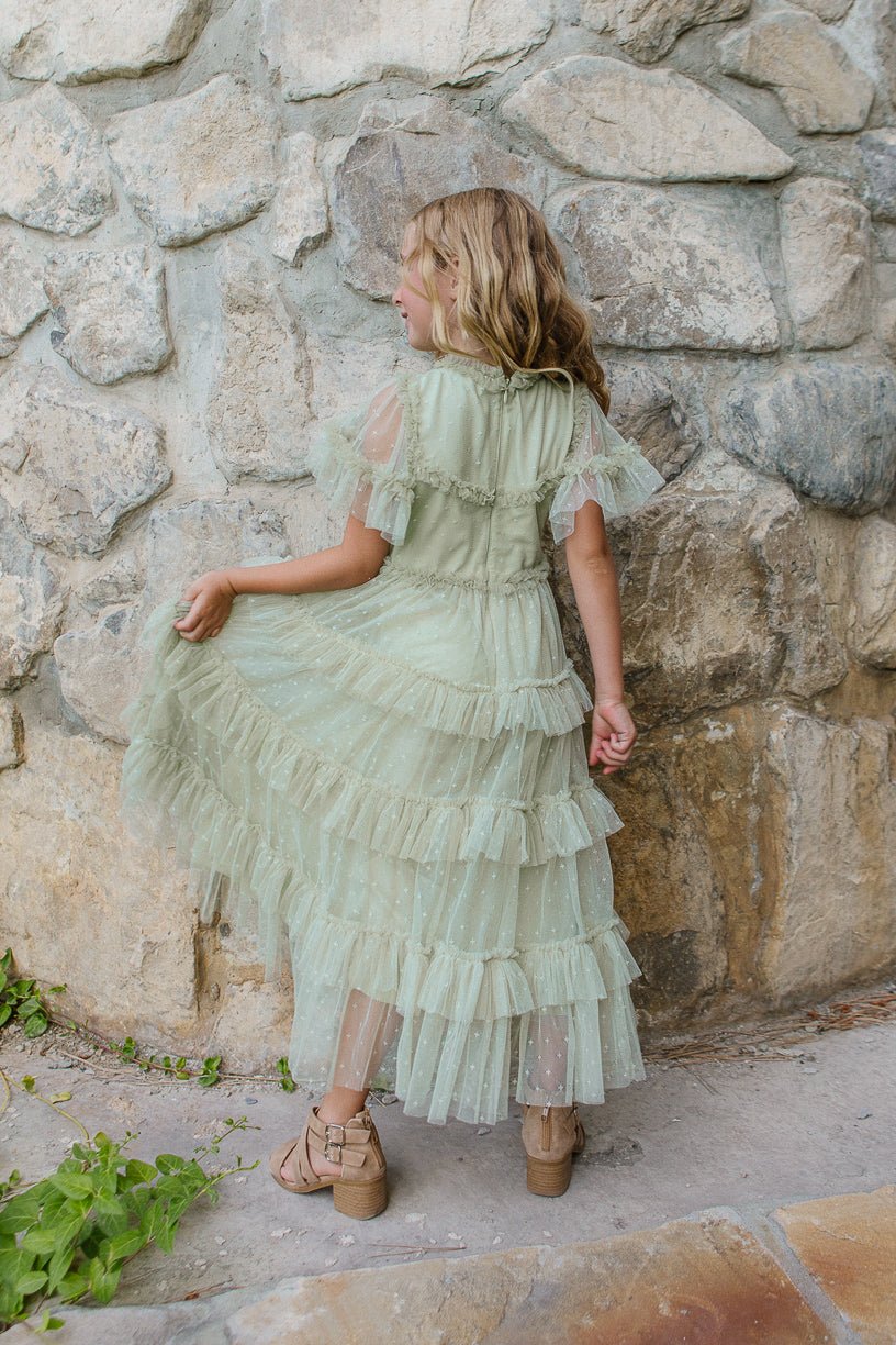 Mini Maxi Whimsical Dress in Sage - FINAL SALE-Mini