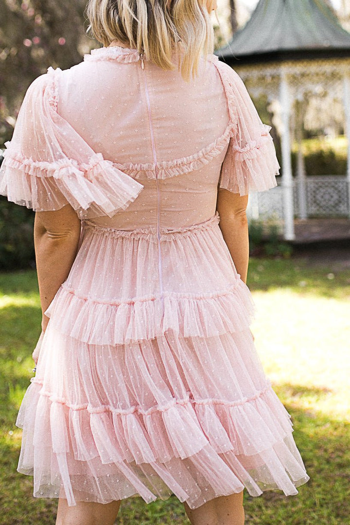 Short Whimsical Dress in Blush - FINAL SALE-Adult
