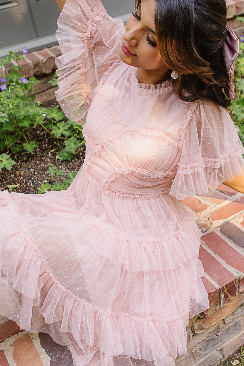 Short Whimsical Dress in Blush - FINAL SALE-Adult