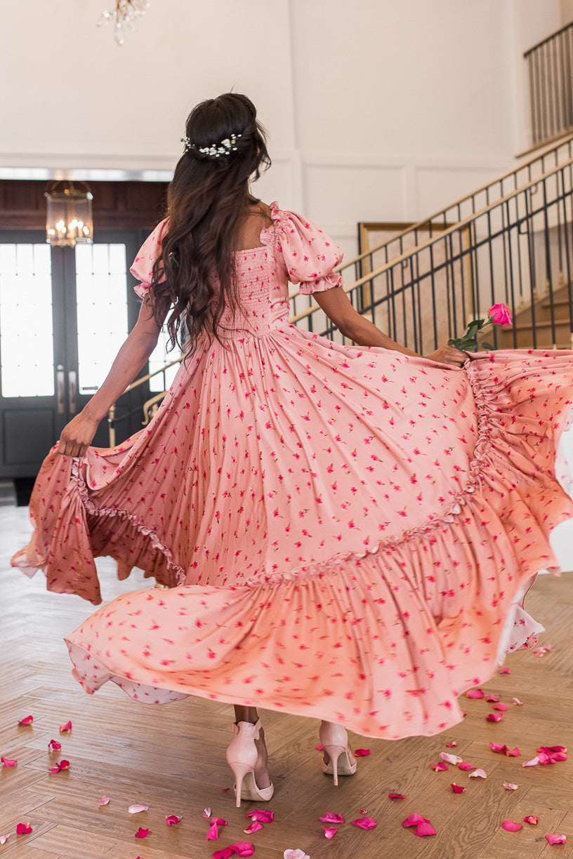Wonderland Dress in Pink Daisy - FINAL SALE