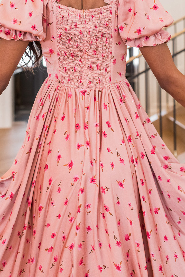 Wonderland Dress in Pink Daisy - FINAL SALE