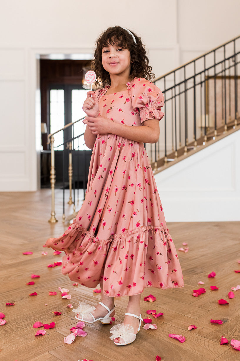 Mini Wonderland Dress in Pink Daisy - FINAL SALE