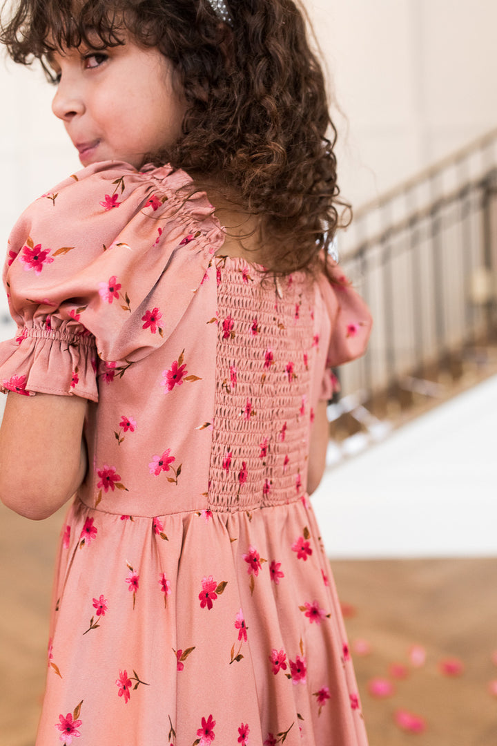 Mini Wonderland Dress in Pink Daisy - FINAL SALE
